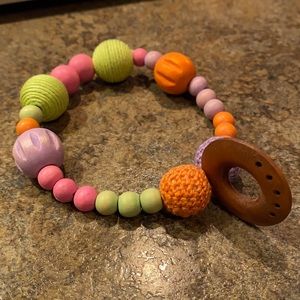 Handmade Colorful Wooden Baby Teething Bracelet
